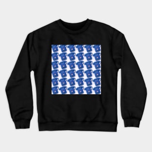 Blue vintage telephone print Crewneck Sweatshirt